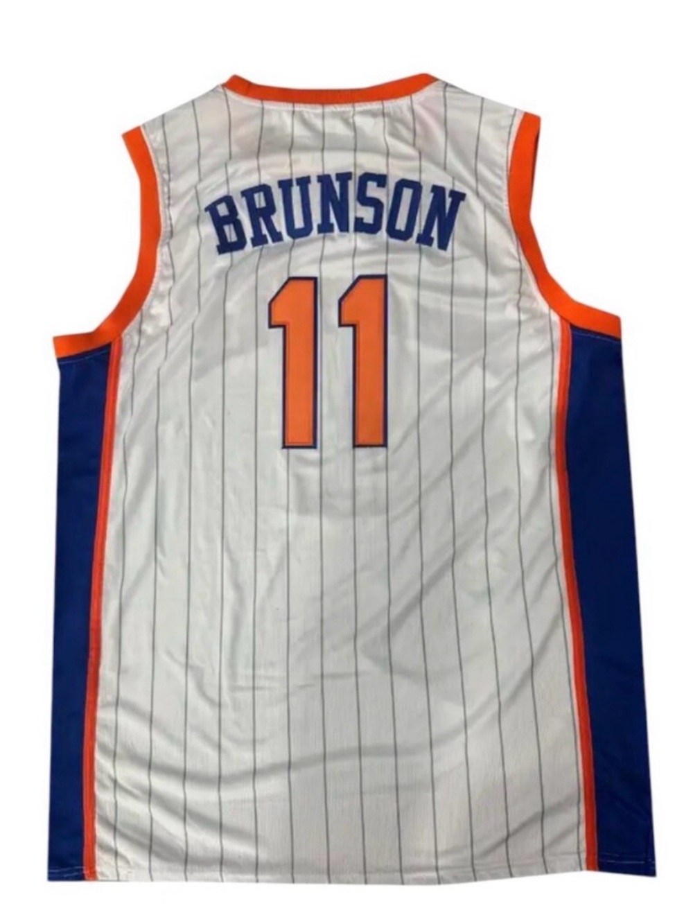 BRUNSON NY KNICKS MENS UNISEX XL STITCHED W/PINSTRIPES JERSEY WHITE NEW - Picture 2 of 11